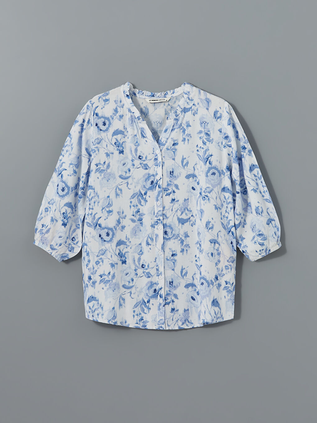 Notch Neck Patterned Women's Blouse -S57200Z8-LQQ