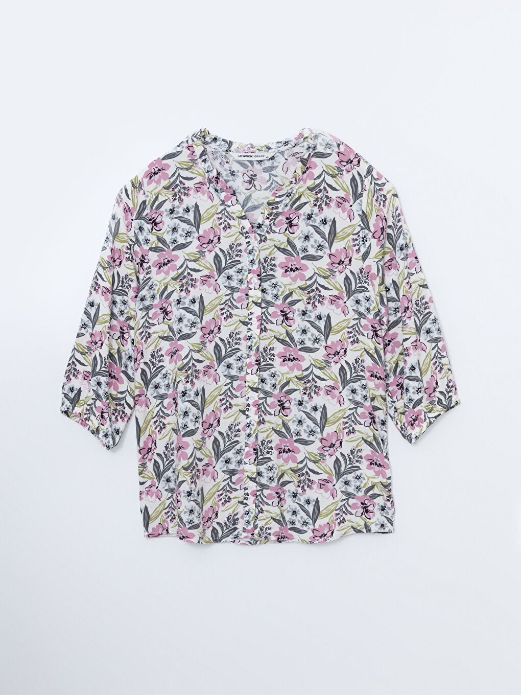 Notch Neck Patterned Women's Blouse -S57200Z8-LRA