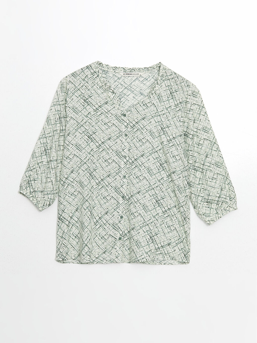 Notch Neck Patterned Women's Blouse -S57200Z8-LRF