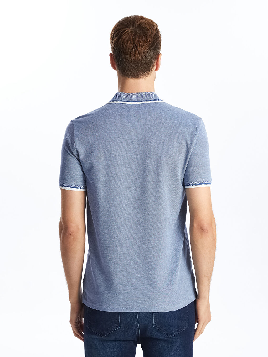 Polo Neck Short Sleeve Pique Men's T-Shirt -S57201Z8-MHY