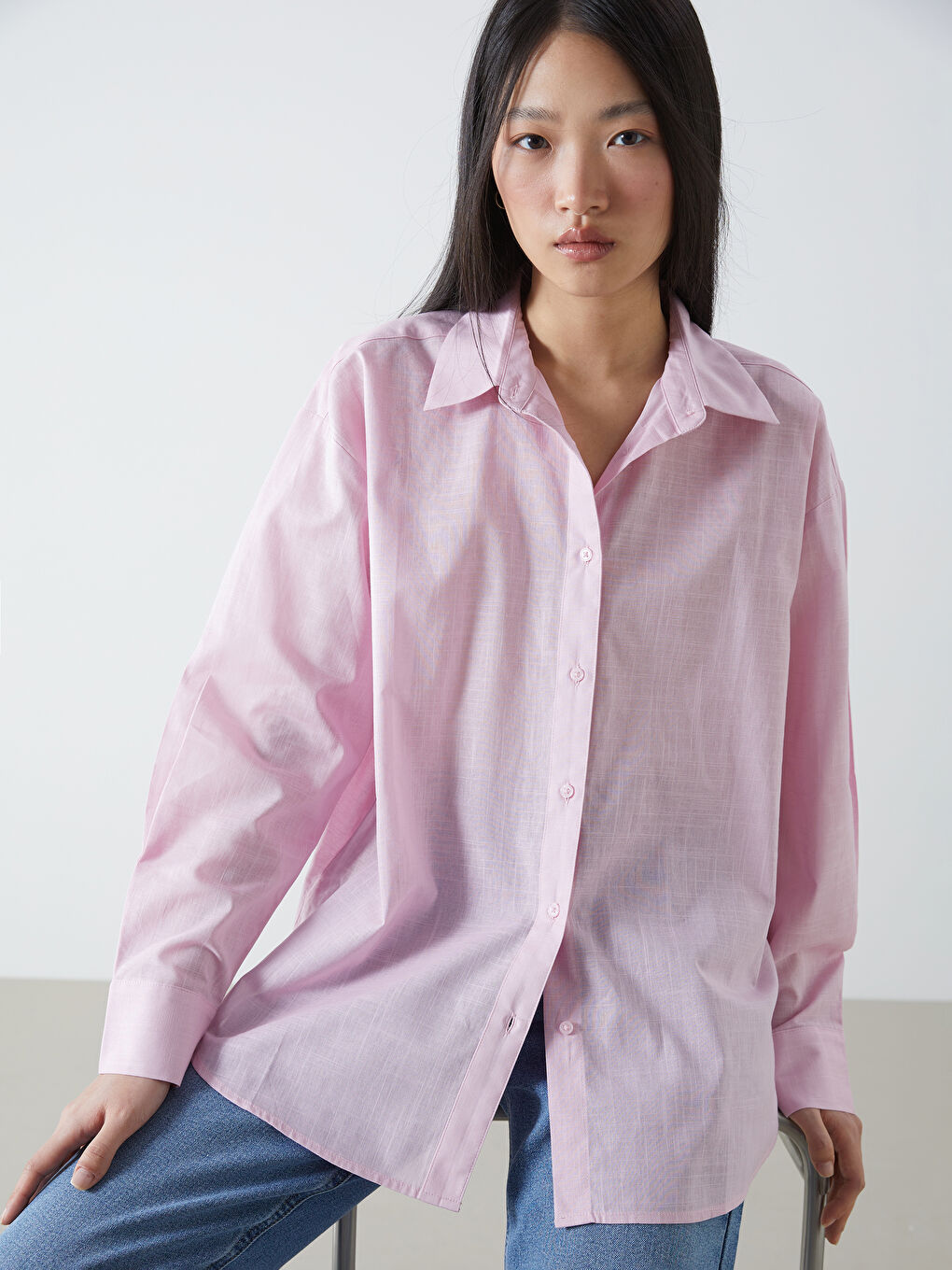 Loose Fit Women's Shirt -S57204Z8-L2W