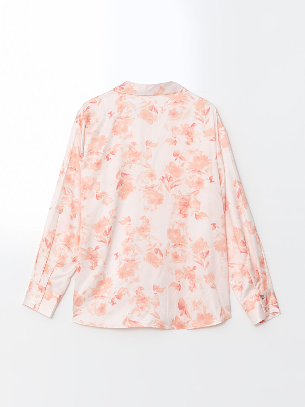 Loose Fit Women's Satin Shirt -S57209Z8-LT4