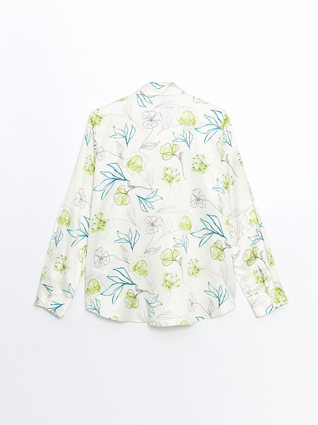 Loose Fit Women's Satin Shirt -S57210Z8-LRA