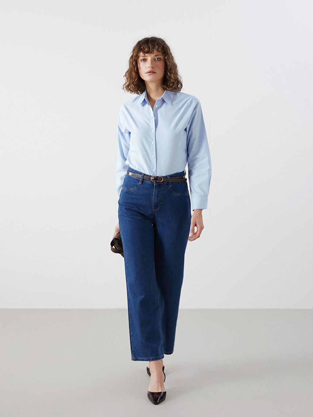 Regular Fit Oxford Women's Shirt -S57211Z8-VE8