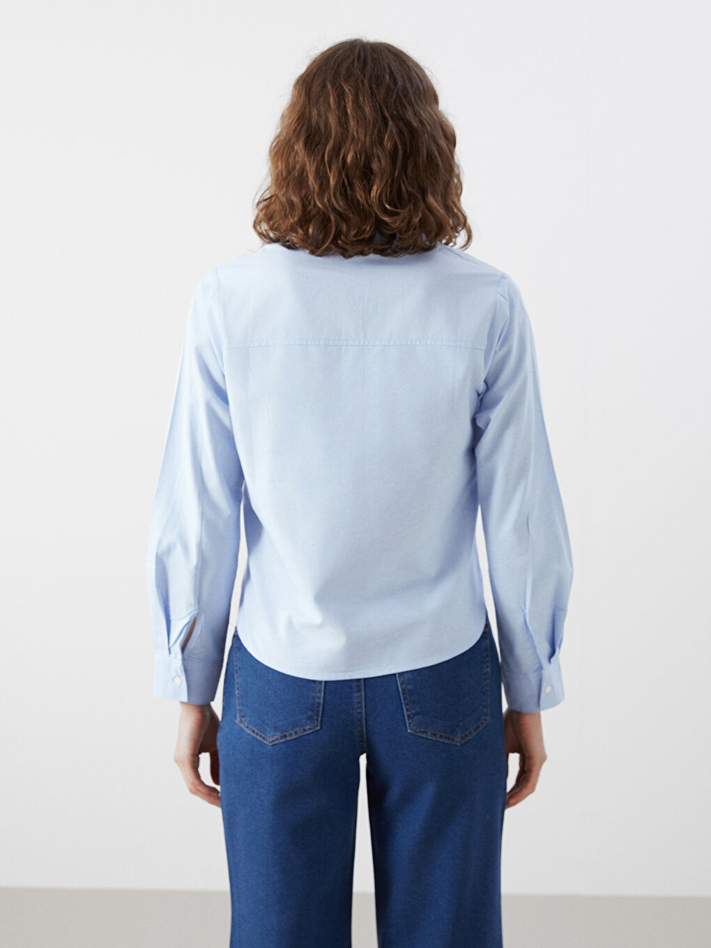 Regular Fit Oxford Women's Shirt -S57211Z8-VE8