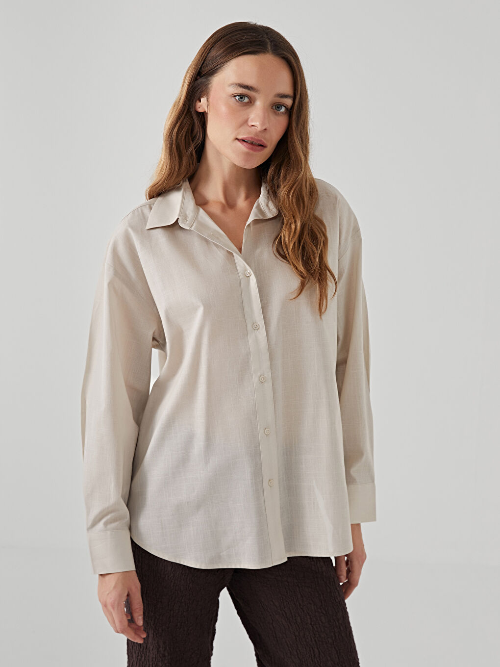 Oversize Women's Shirt -S57212Z8-K8X