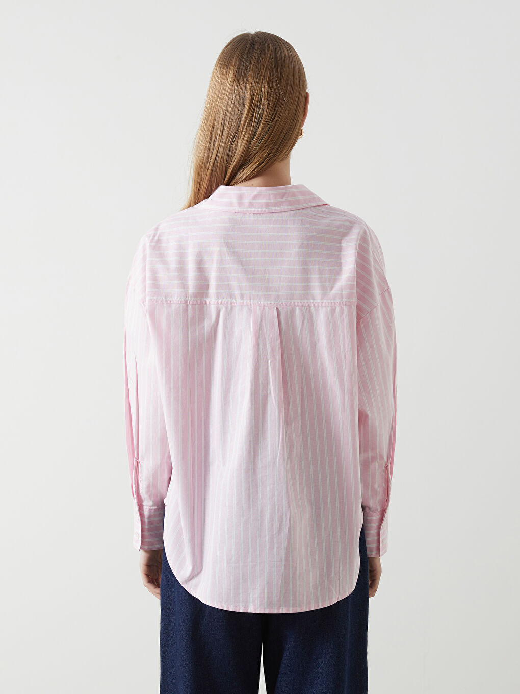 Loose Fit Oxford Women's Shirt -S57215Z8-LHK
