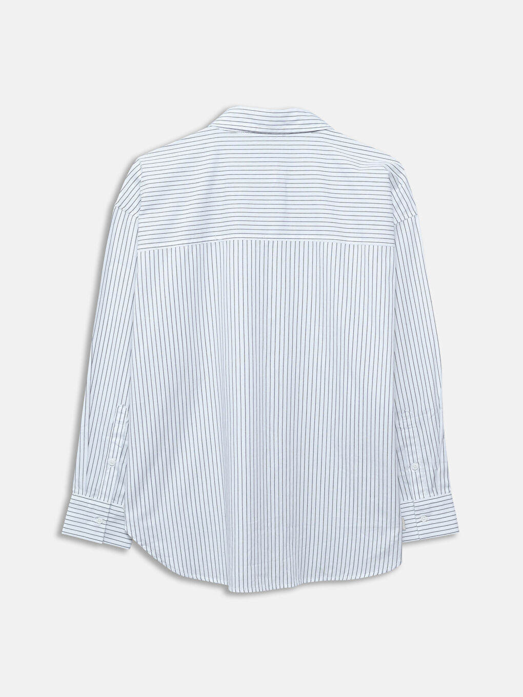 Striped Long Sleeve Oversize Women's Shirt -S57218Z8-LEG