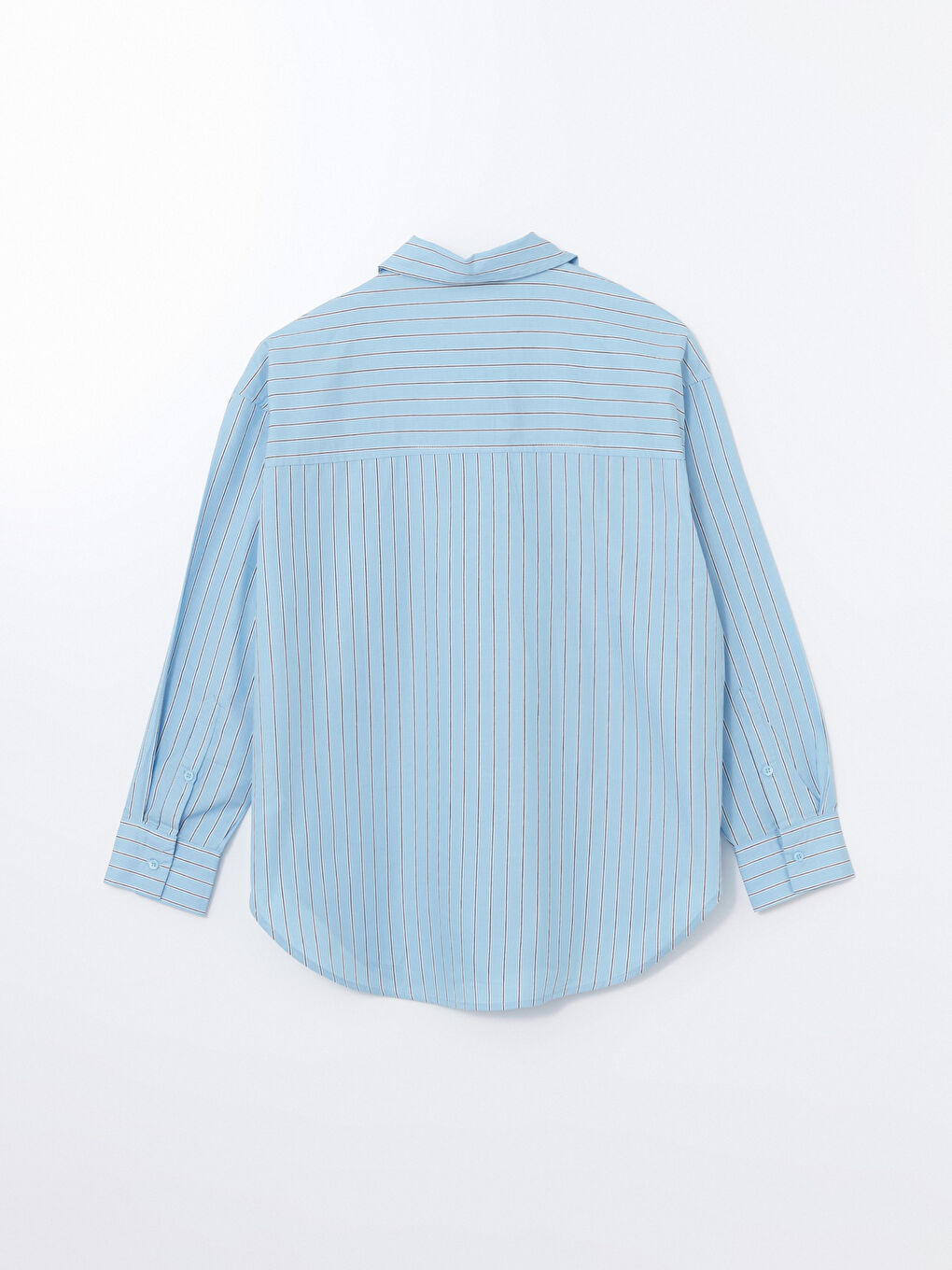 Striped Oversize Poplin Women's Shirt -S57218Z8-LEN