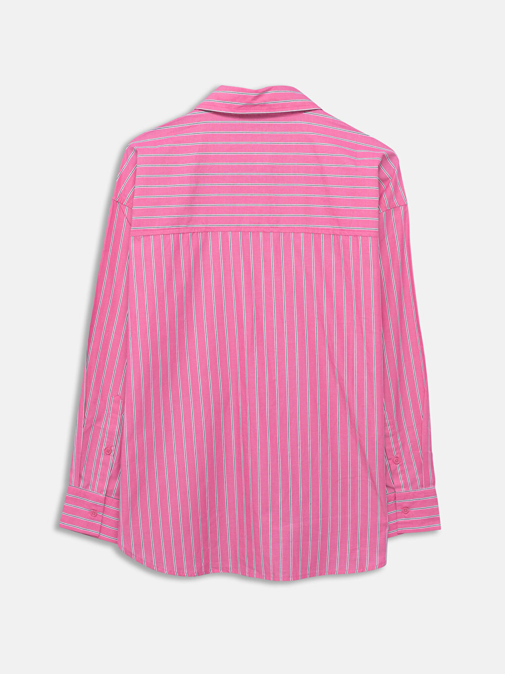 Striped Long Sleeve Oversize Women's Shirt -S57218Z8-LHK