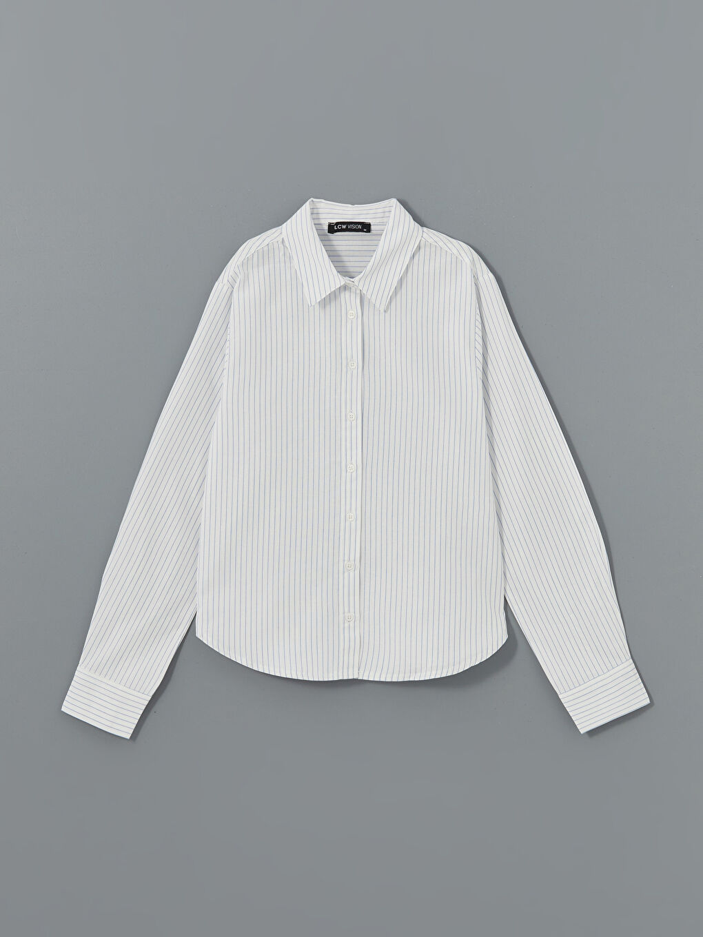 Regular Fit Oxford Women's Shirt -S57224Z8-LEN