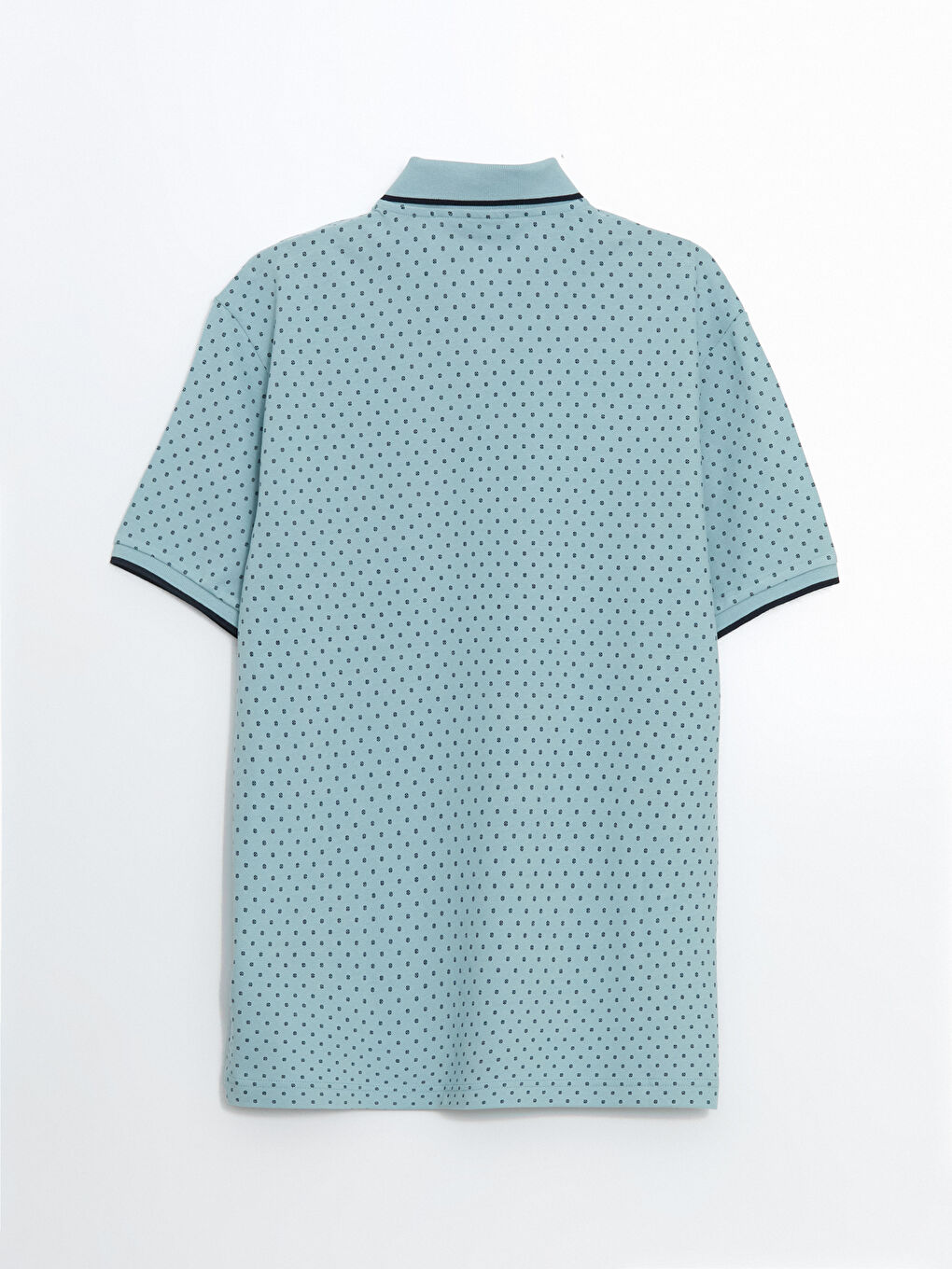 Polo Neck Short Sleeve Patterned Pike Men's T-shirt -S57226Z8-YSV