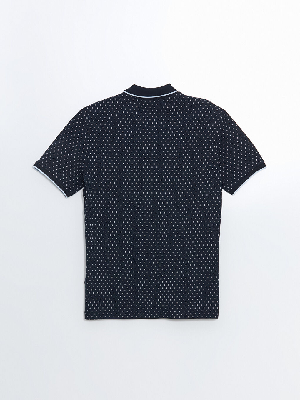 Polo Neck Short Sleeve Patterned Pique Men's T-Shirt -S57226Z8-DWP