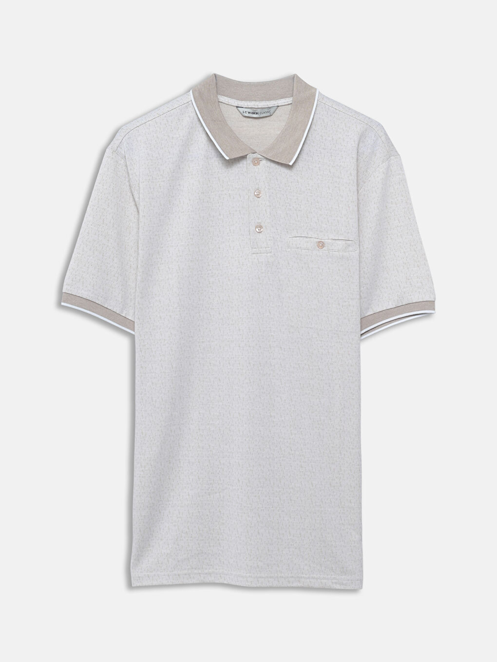 Polo Neck Plain Piped Men's T-Shirt -S57227Z8-MHK