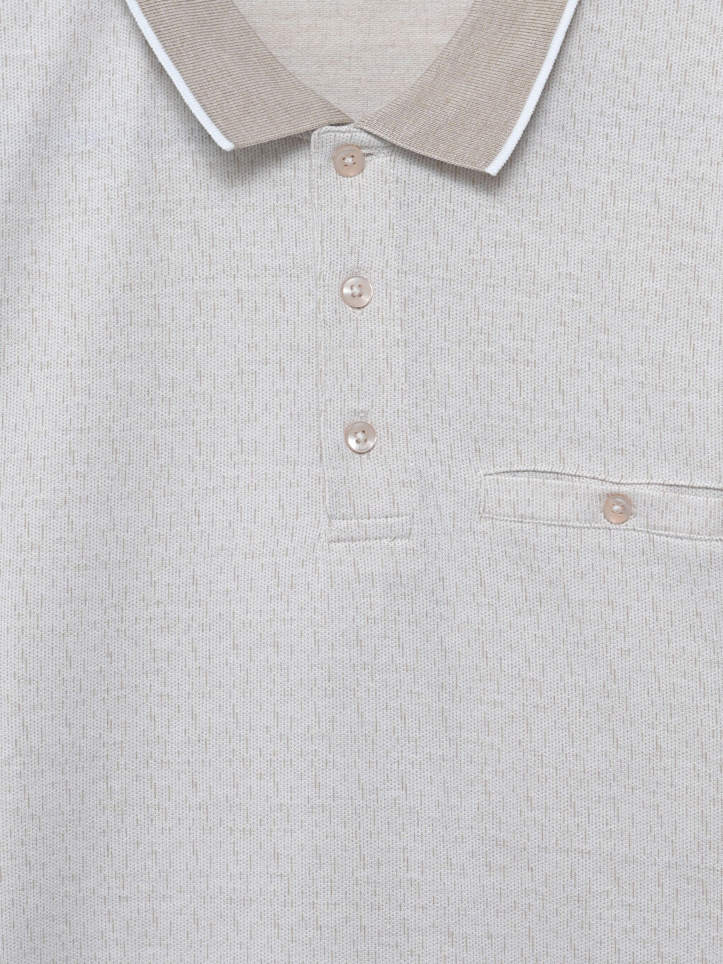 Polo Neck Plain Piped Men's T-Shirt -S57227Z8-MHK