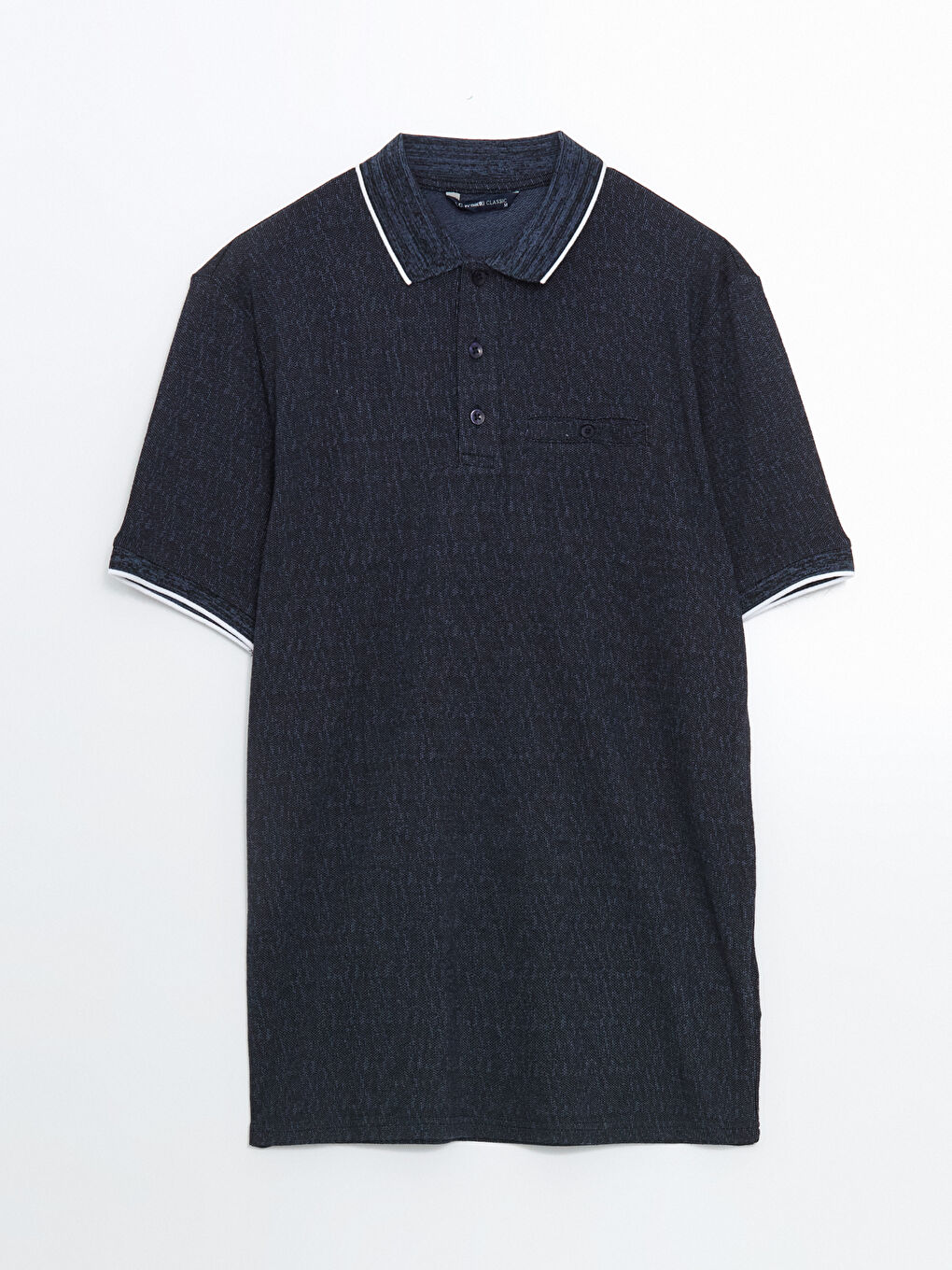 Polo Neck Plain Piped Men's T-Shirt -S57227Z8-MLC