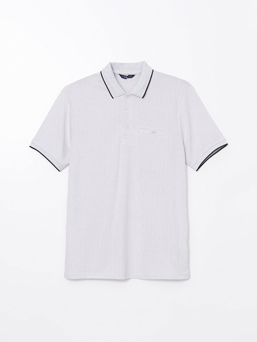 Polo Neck Plain Piped Men's T-Shirt -S57227Z8-MNG