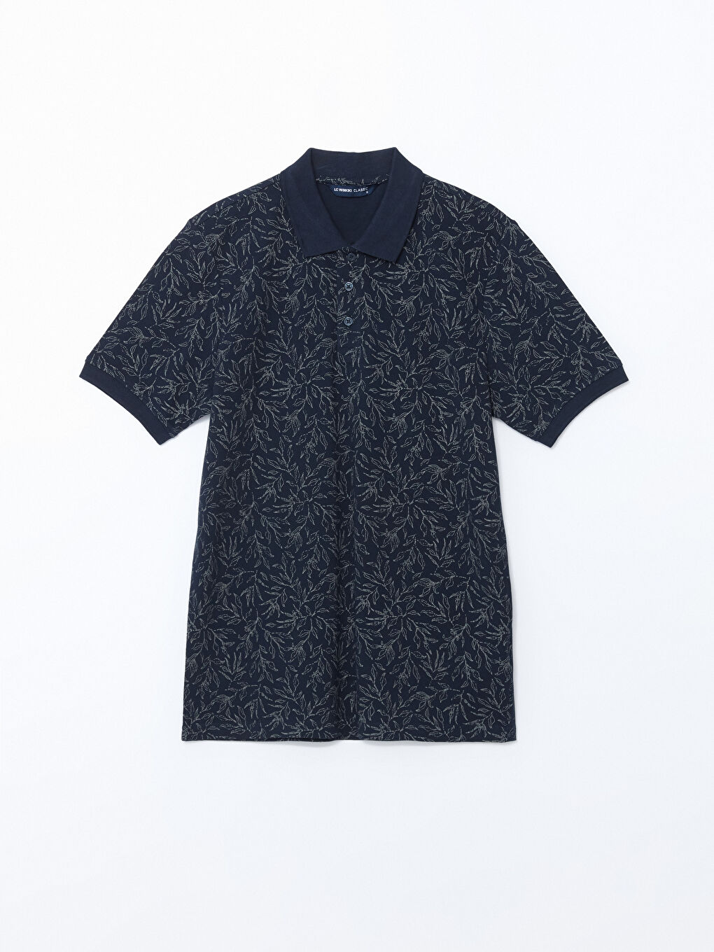 Polo Neck Short Sleeve Patterned Pique Men's T-Shirt -S57228Z8-LSJ