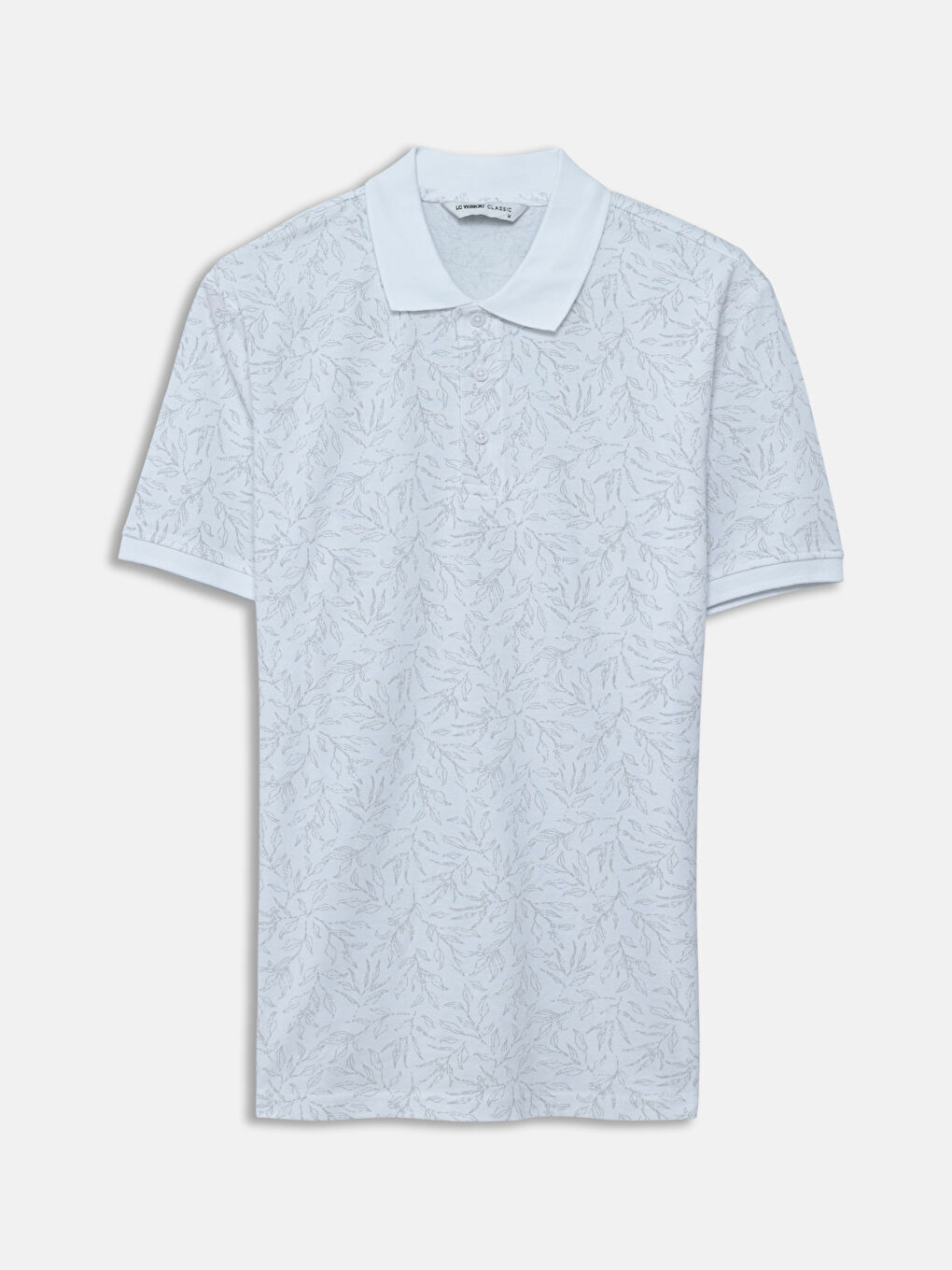 Polo Neck Short Sleeve Patterned Pique Men's T-Shirt -S57228Z8-LU7