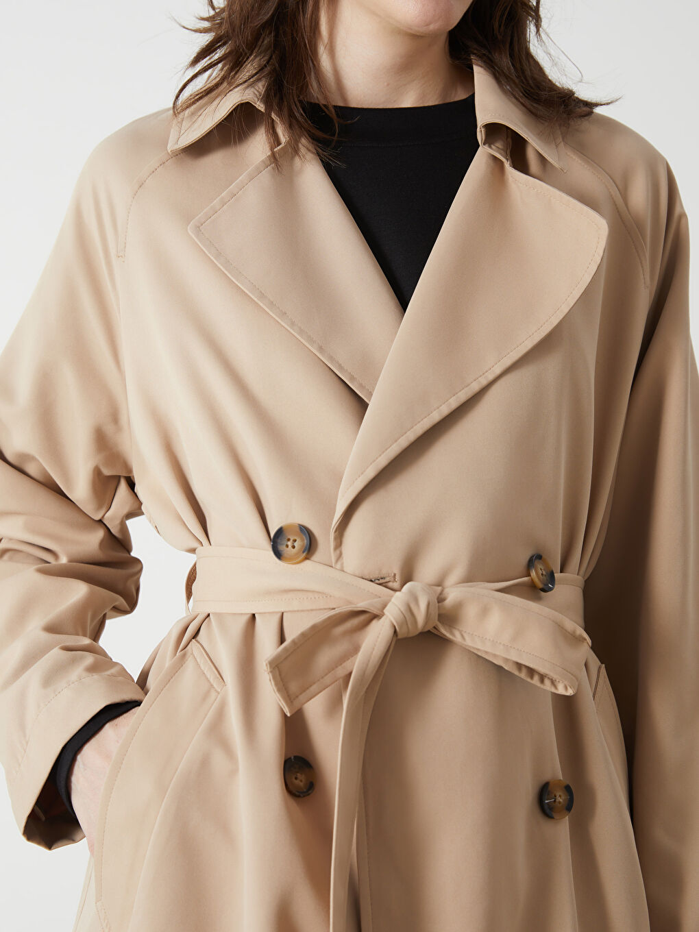 Jacket Neck Women's Trenchcoat -S57247Z8-KNF