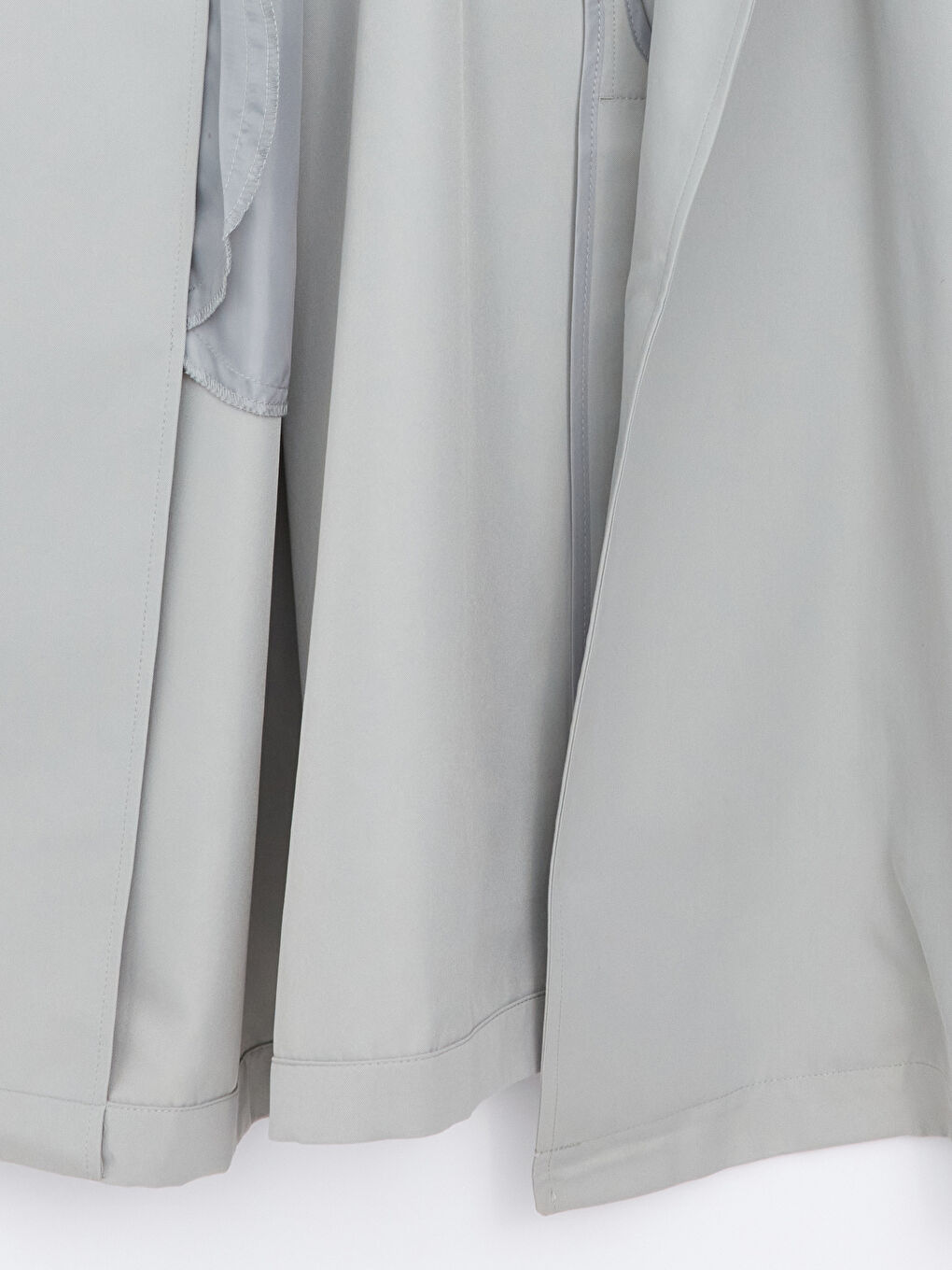 Women's Jacket Collar Plain Trench Coat -S57248Z8-GLJ