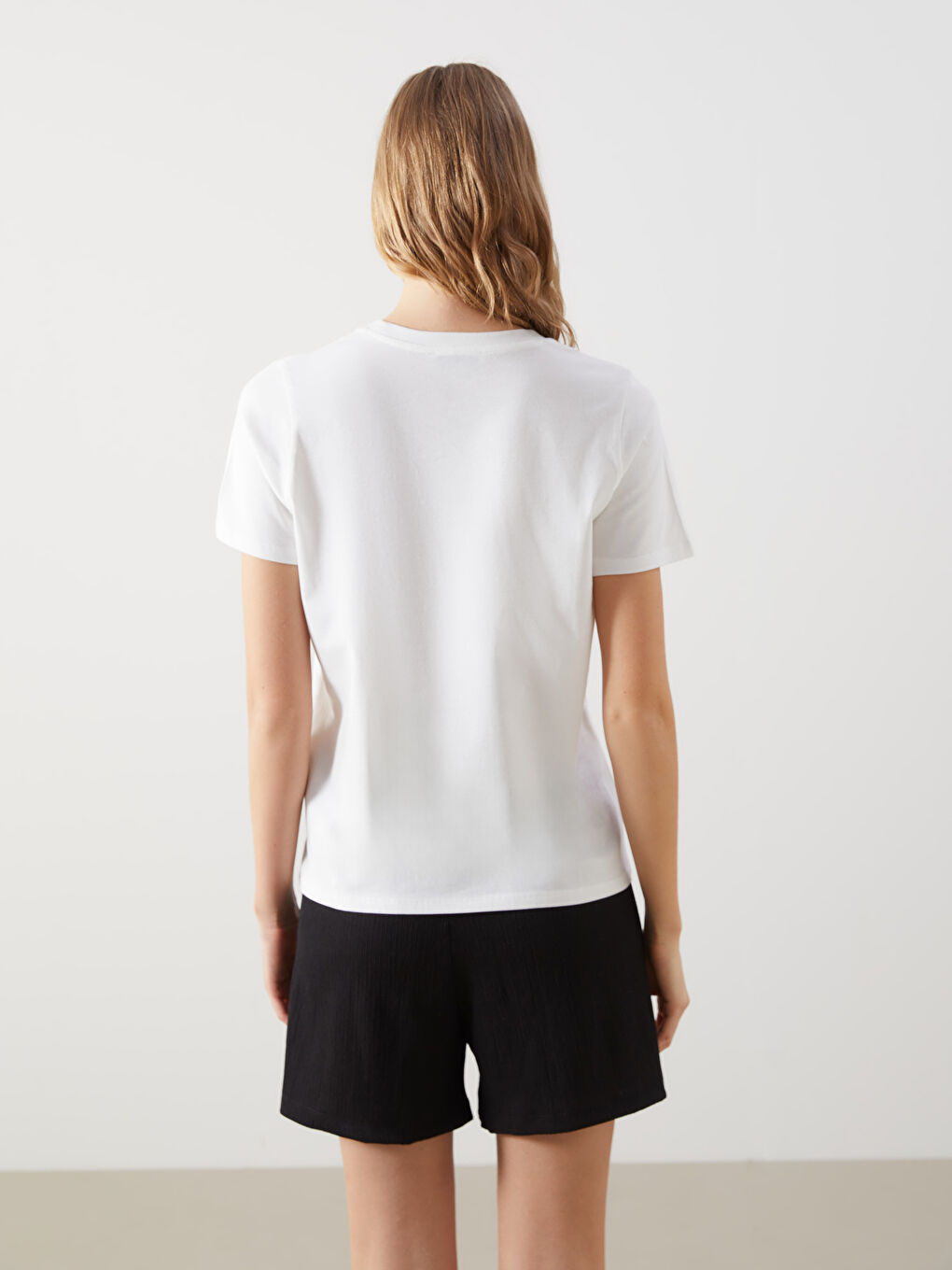 LCW Vision Crew Neck Printed Jersey Women's T-Shirt -S57249Z8-R9J