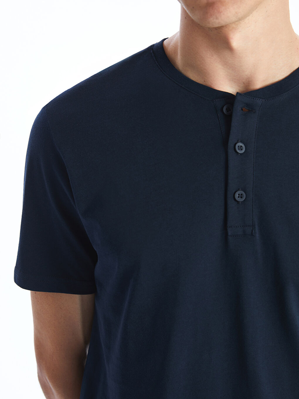 Crew Neck Short Sleeve Men's Pajama Top -S57256Z8-LBF