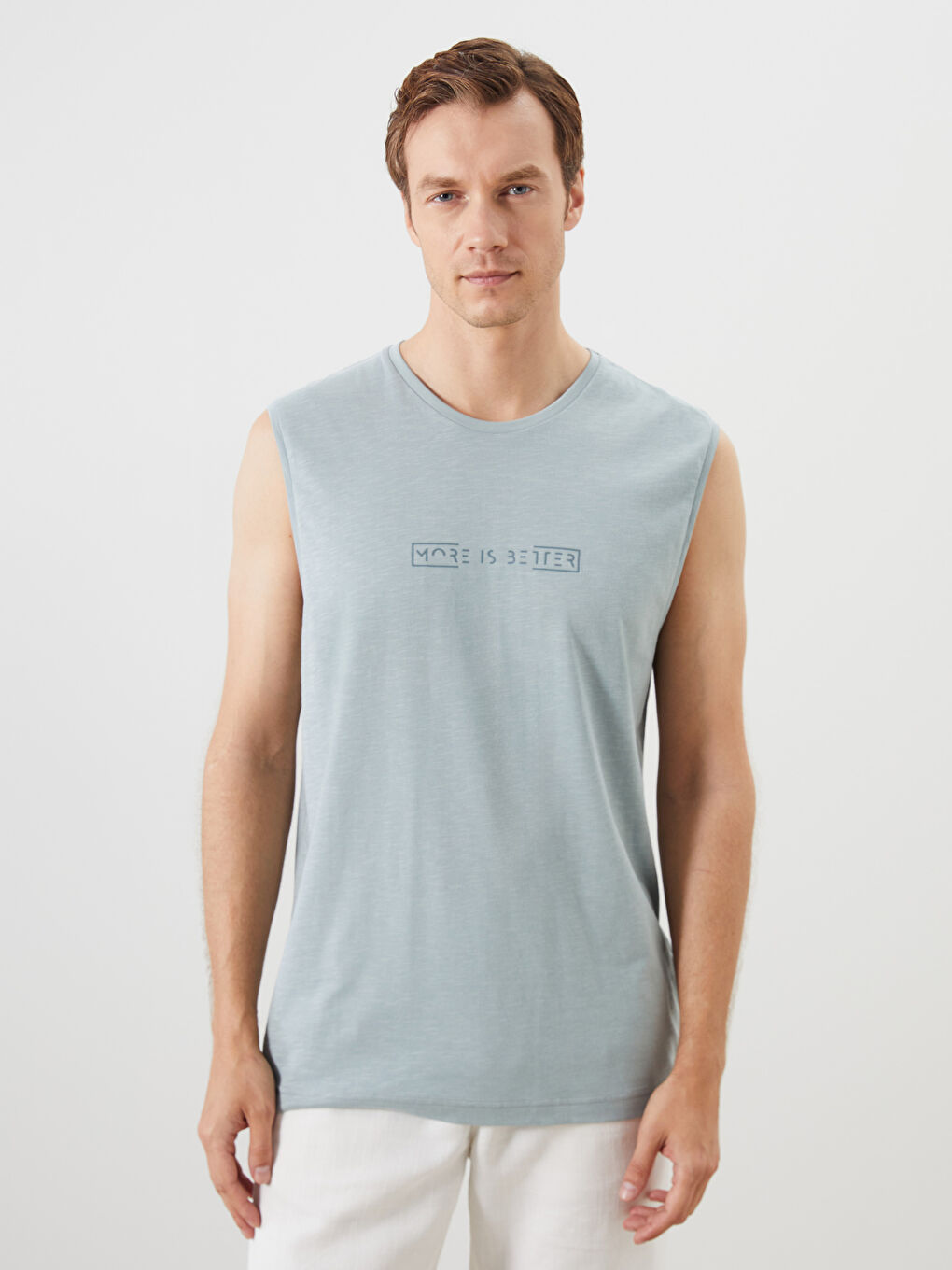 Crew Neck Printed Jersey Men's Pyjama Top -S57257Z8-GD2