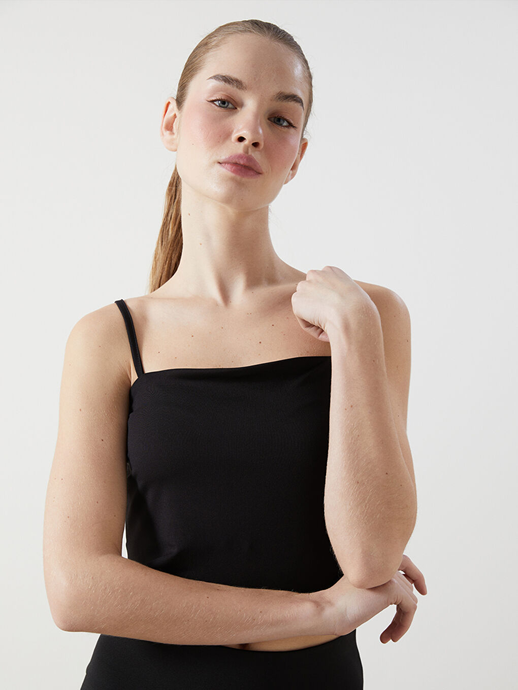 Square Collar Women's Sports Bustier -S57259Z8-CVL