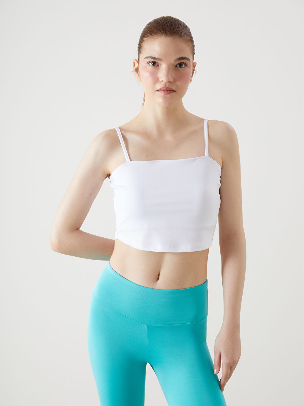 Square Collar Women's Sports Bustier -S57259Z8-Q6K