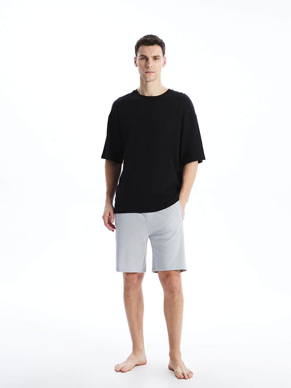 Slim Fit Men's Pyjama Bottoms Shorts -S57260Z8-FLG