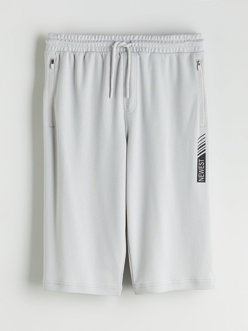 Gri Standart Kalıp Erkek Bermuda Şort-4