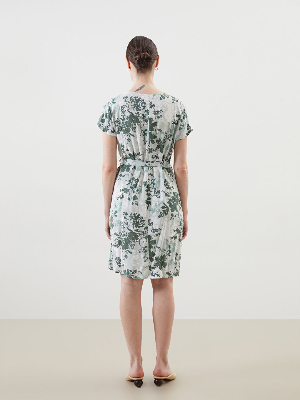 Crew Neck Floral Women's Mini Dress -S57272Z8-LRL