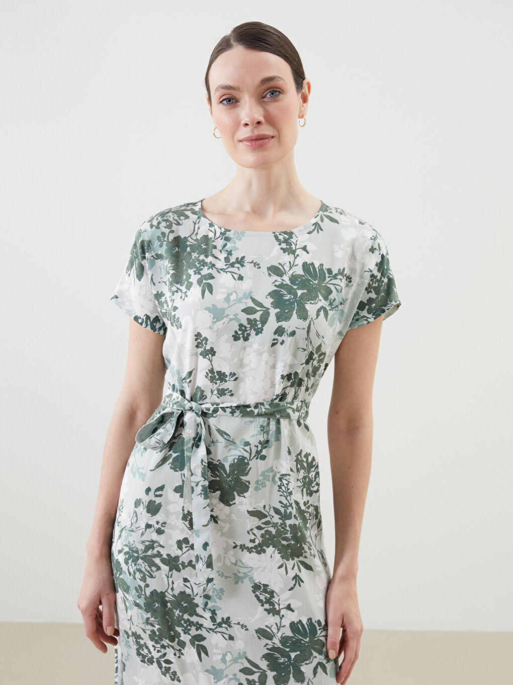 Crew Neck Floral Women's Mini Dress -S57272Z8-LRL