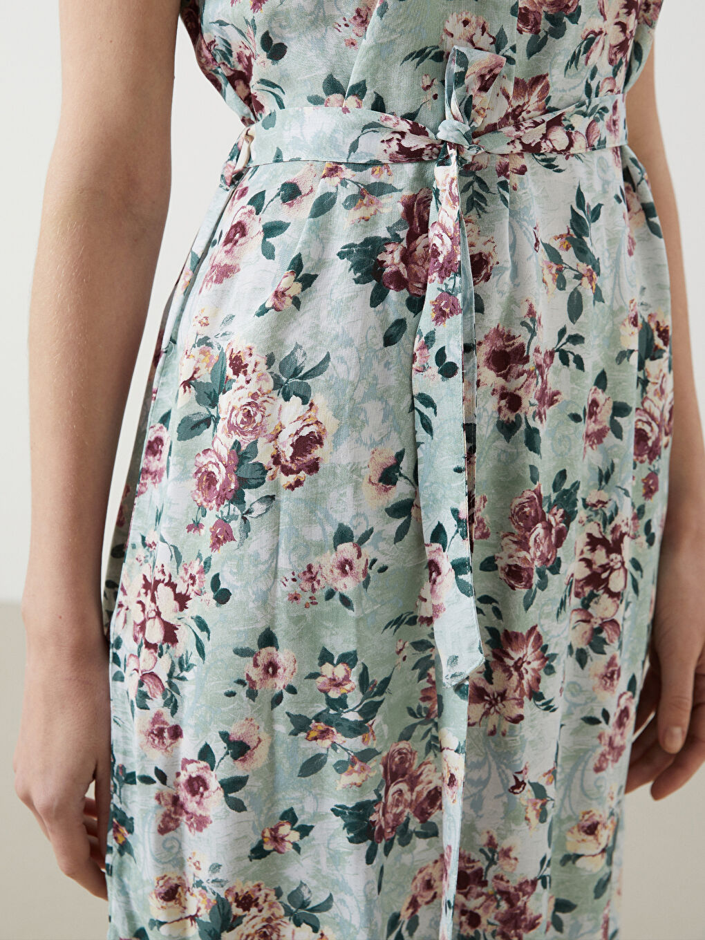Crew Neck Floral Women's Mini Dress -S57272Z8-LRR