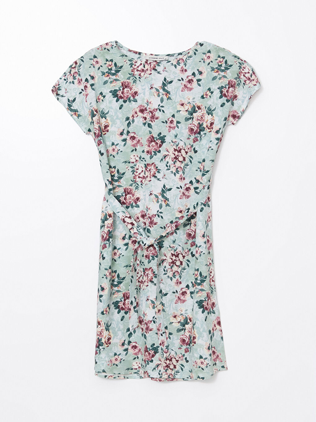 Crew Neck Floral Women's Mini Dress -S57272Z8-LRR