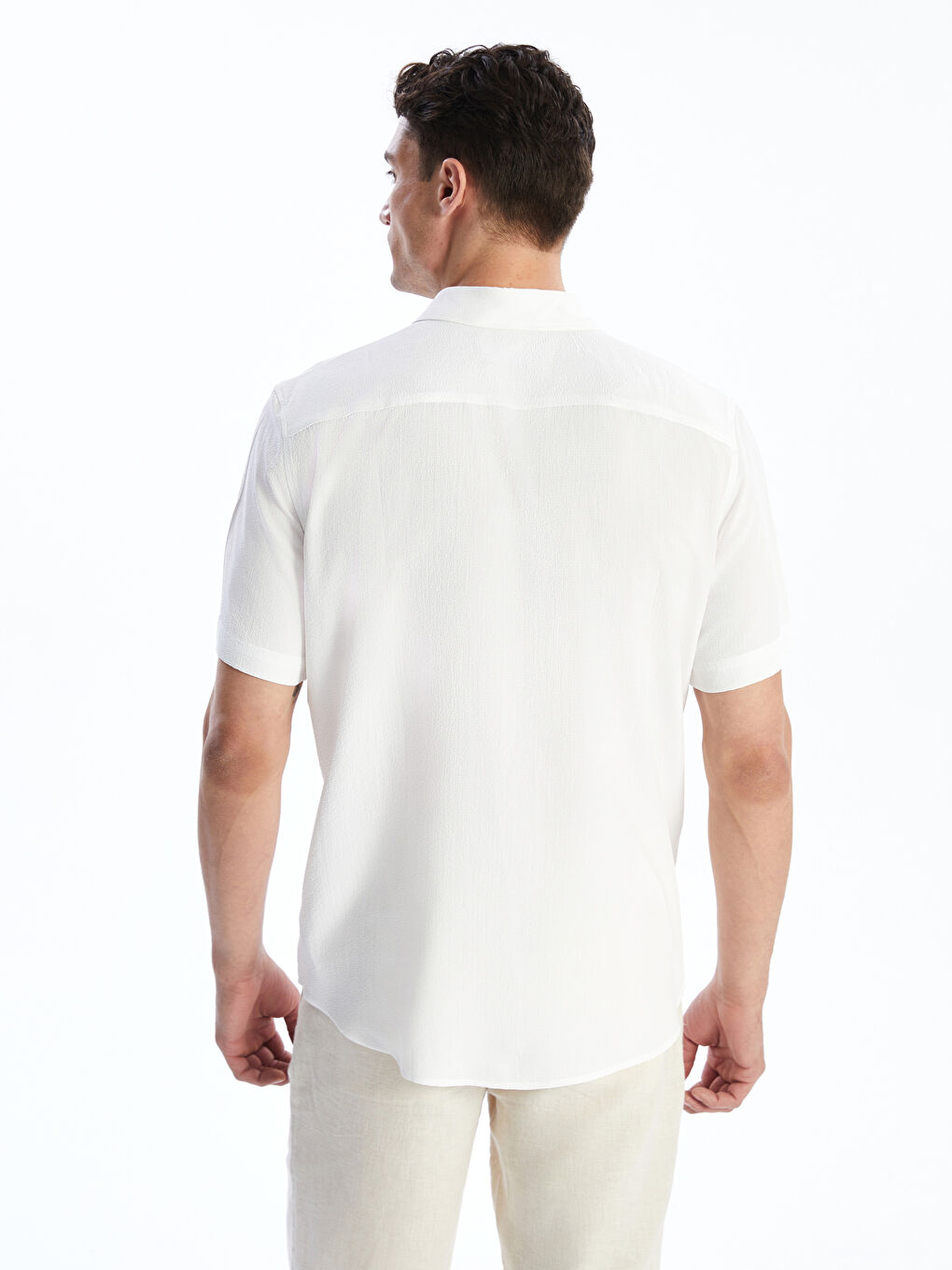 LCW Vision Regular Fit Short Sleeve Dobby Men's Shirt -S57290Z8-R9J