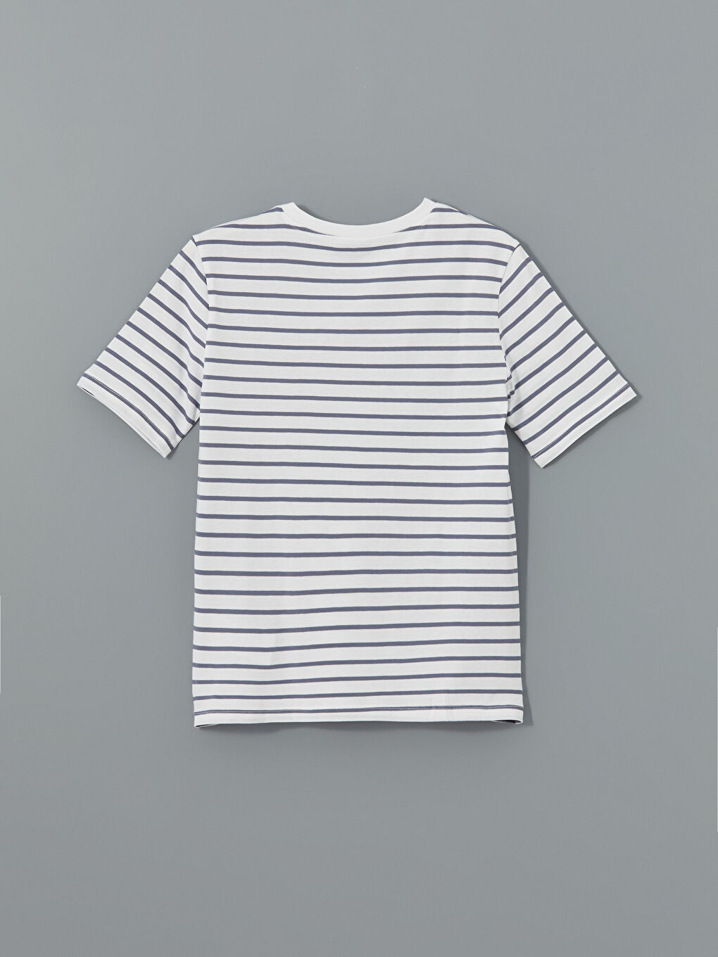 Crew Neck Striped Women T-Shirt -S57308Z8-LGB