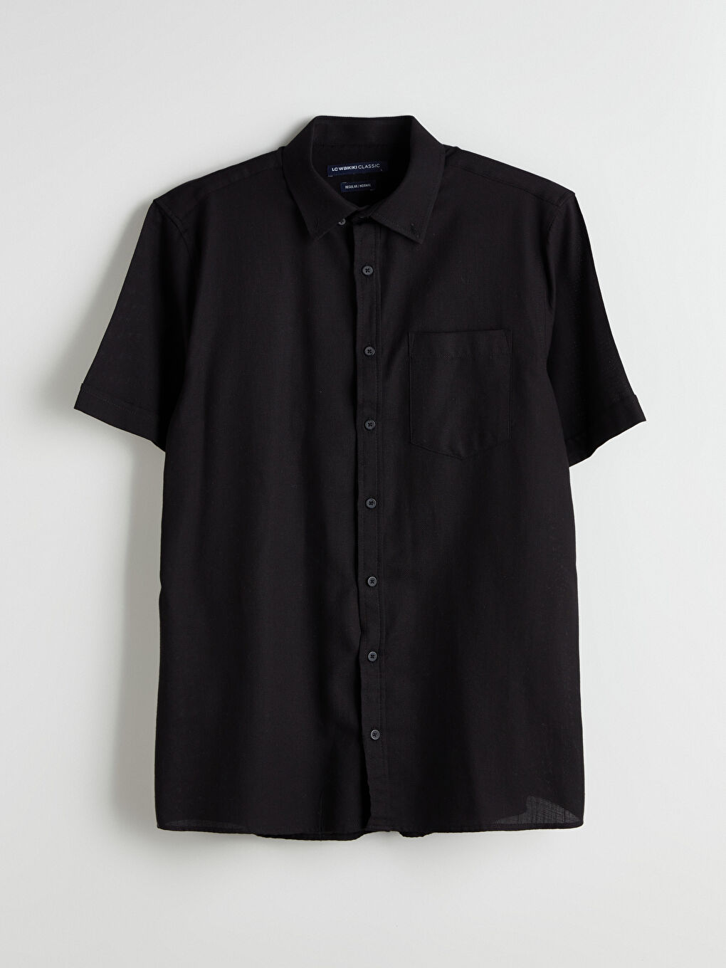 LCWAIKIKI Classic Regular Fit Short Sleeve Poplin Men's Shirt -S57316Z8-RQL