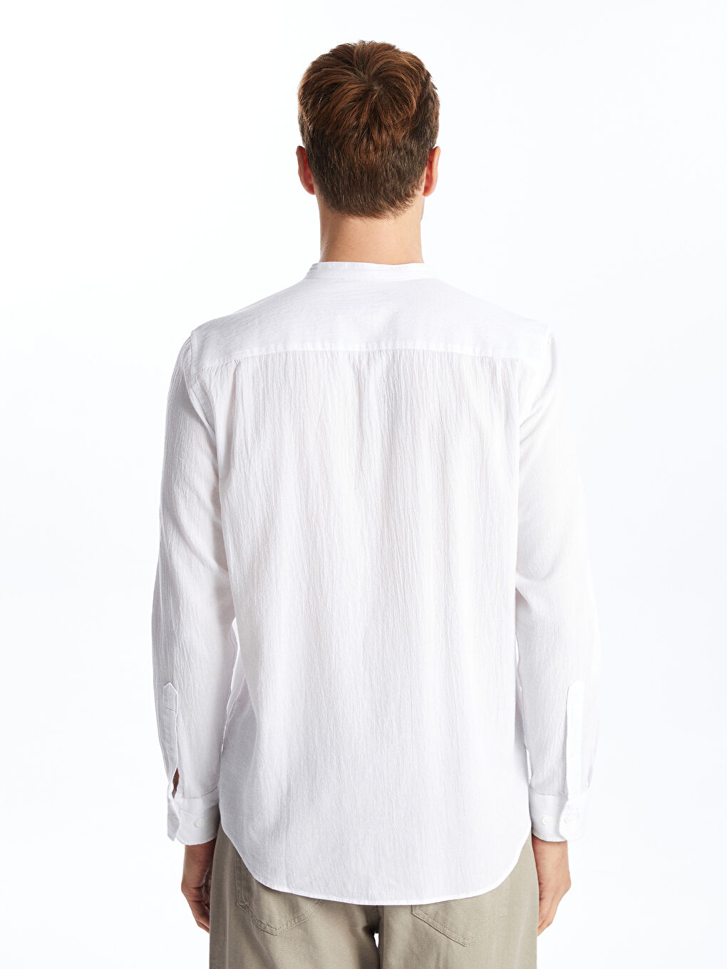 Regular Fit Crinkle Pleated Men's Shirt -S57317Z8-Q6K