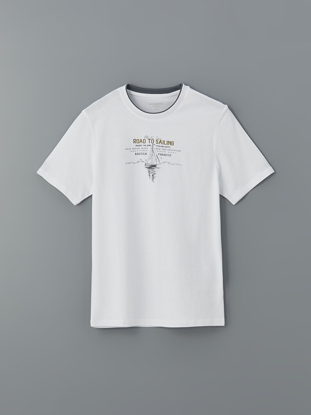 Crew Neck Printed Jersey Men's T-Shirt -S57319Z8-Q6K