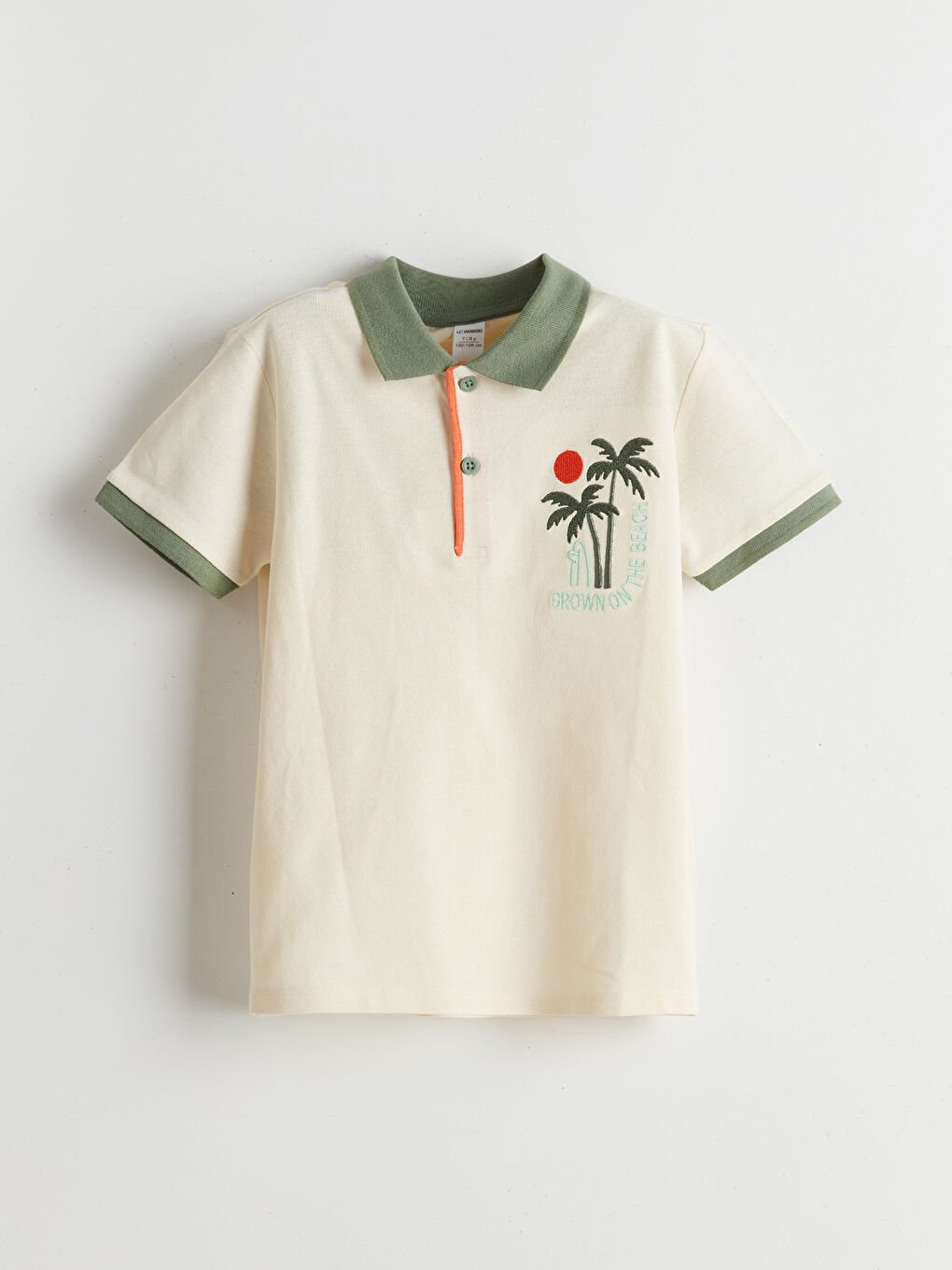 Polo Neck Embroidered Boys' T-Shirt and Shorts 2 Pack -S57335Z1-QVK