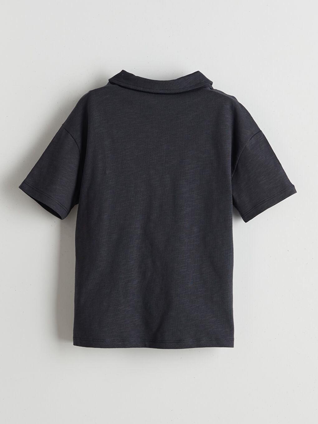 Antrasit Polo Yaka Erkek Çocuk Tişört-2