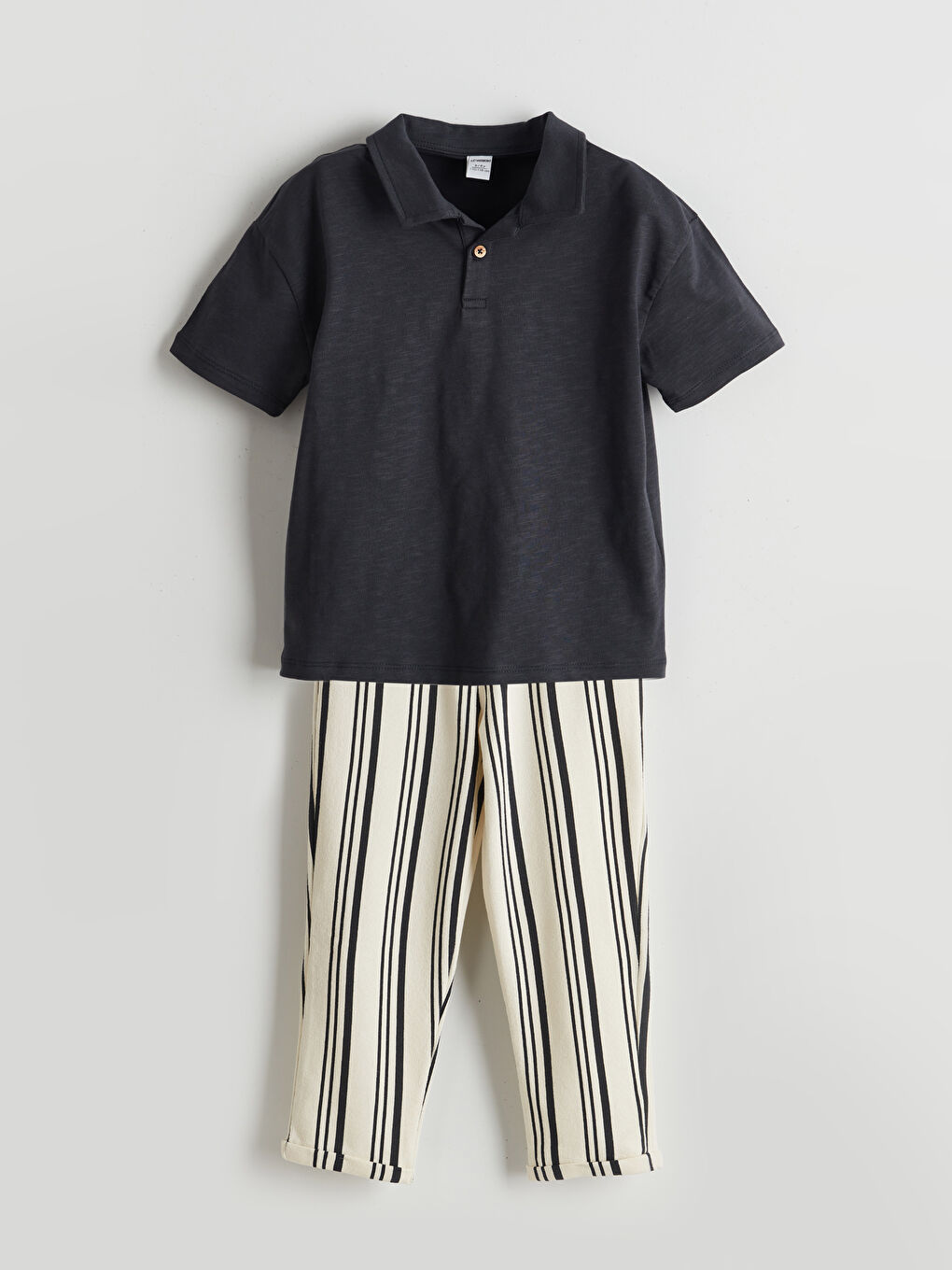 Polo Neck Boy'S T-Shirt And Pants Set Of 2 -S57348Z1-HEF