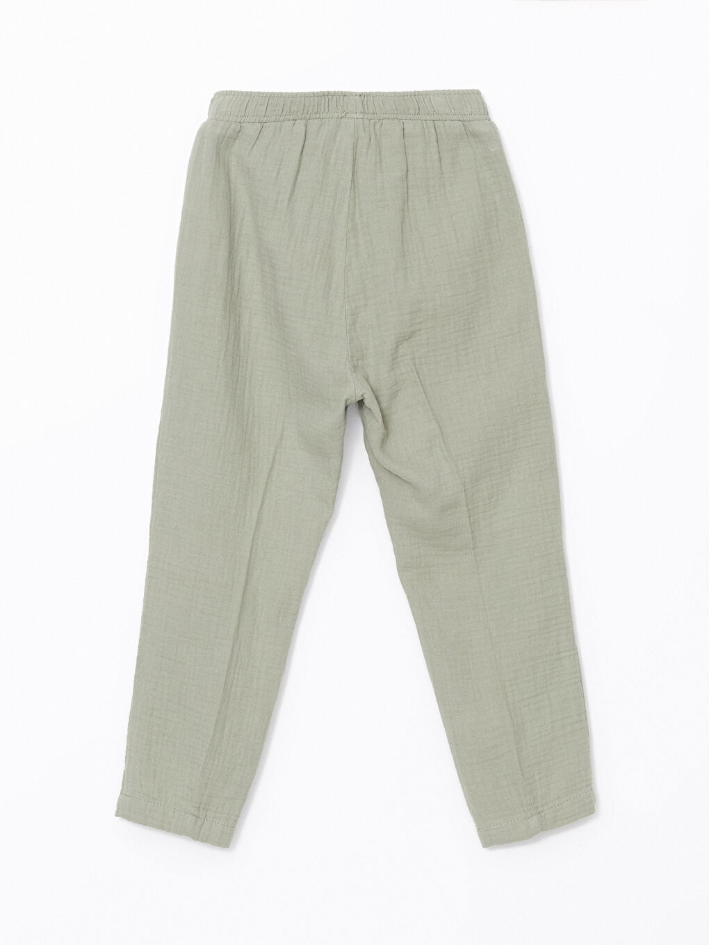 Yeşil Beli Lastikli Basic Kız Çocuk Pantolon-1