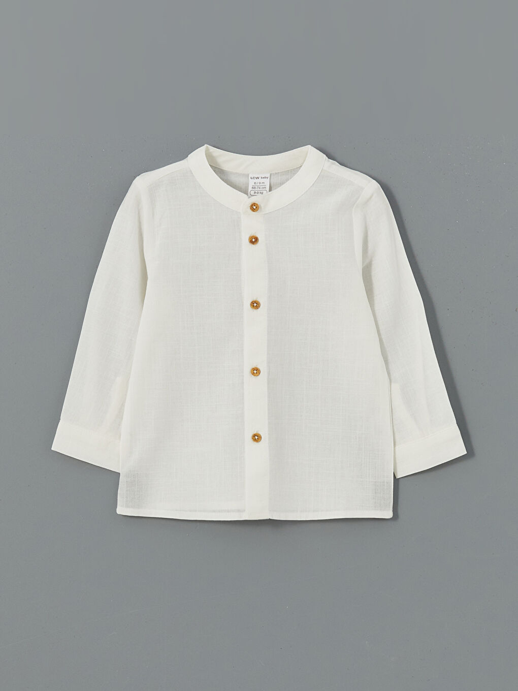 Ekru Hakim Yaka Basic Erkek Bebek Gömlek