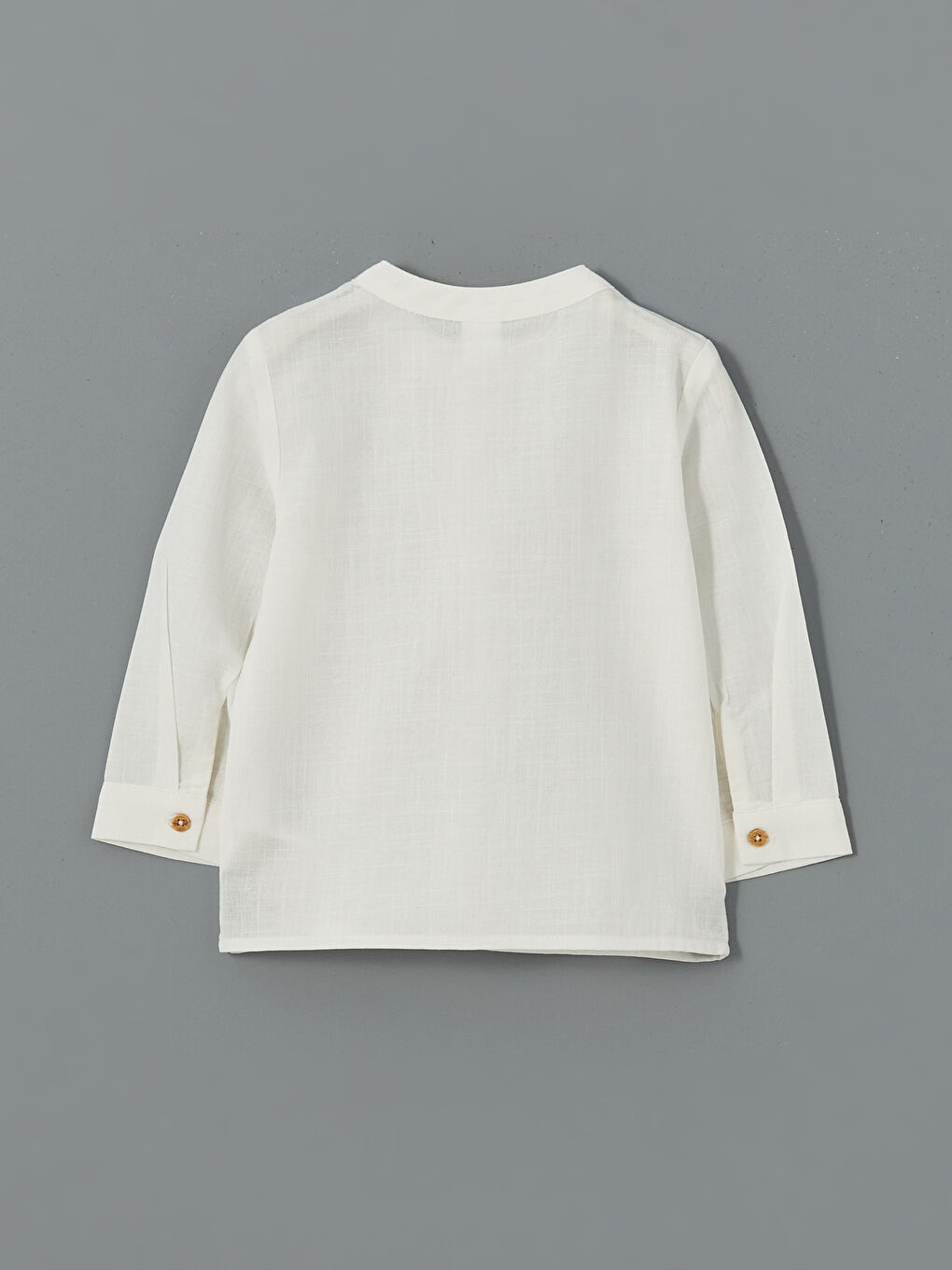 Ekru Hakim Yaka Basic Erkek Bebek Gömlek-1