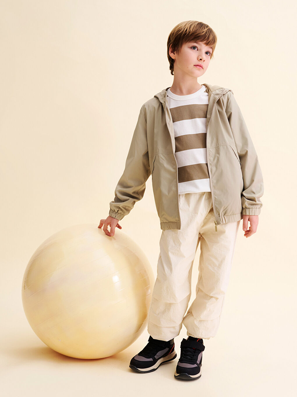 Boy BEIGE Jogger Trousers -S57378Z4-FWM