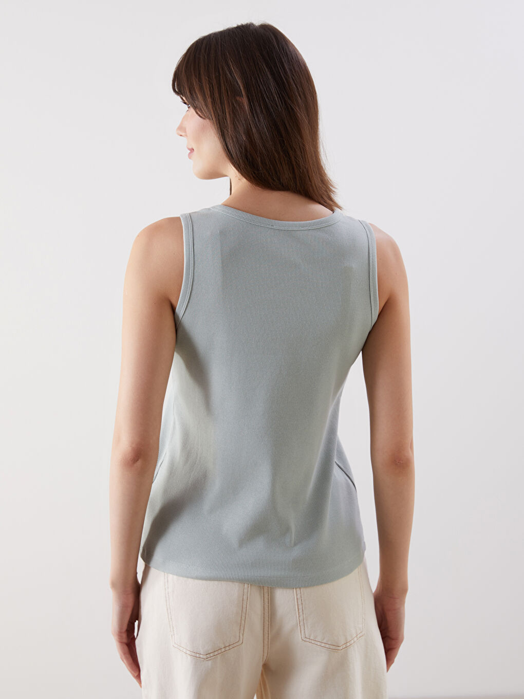 LCW Comfort Crew Neck Women's Tank Top -S57384Z8-FLL