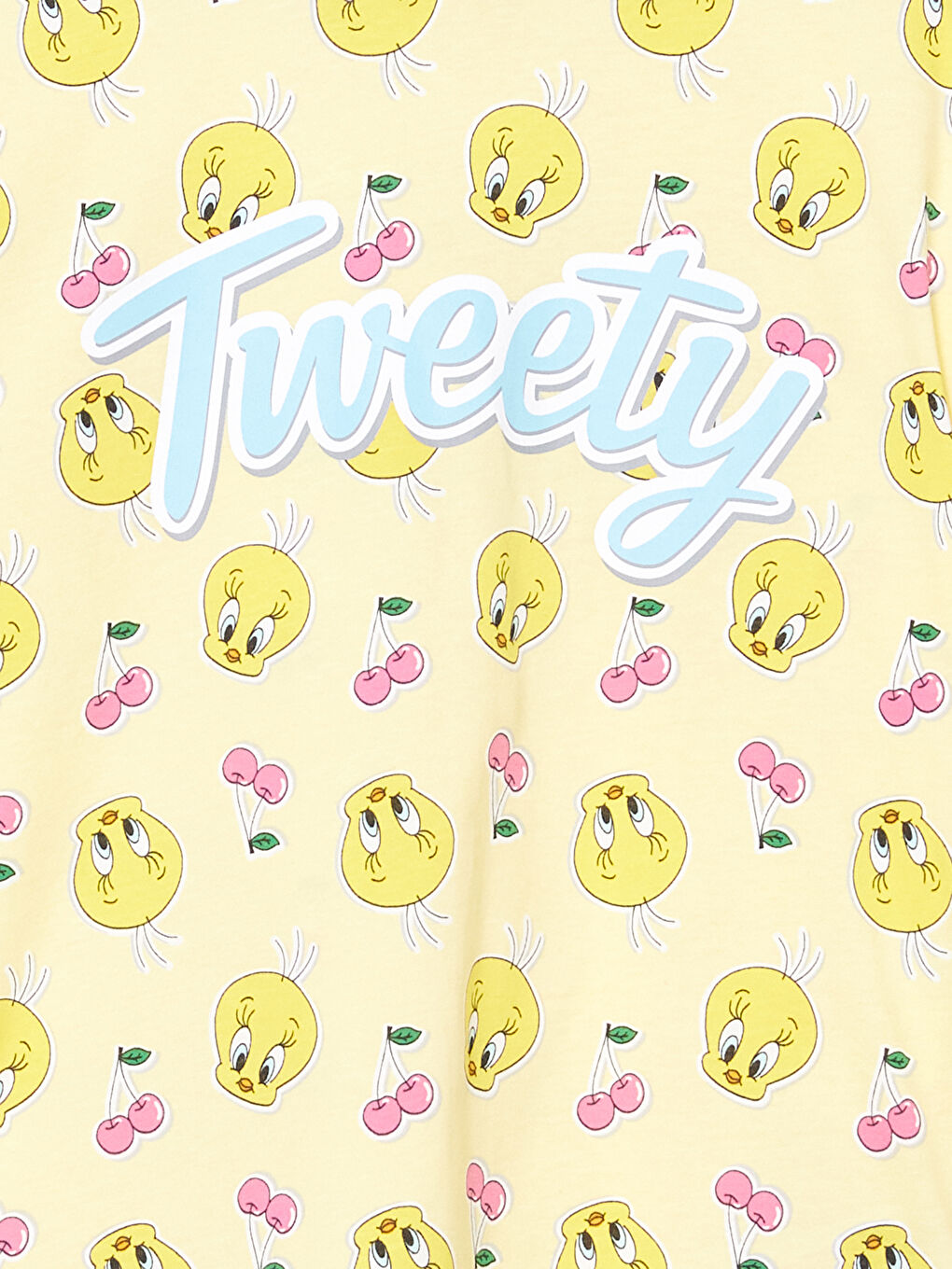 LCW Kids Sarı Bisiklet Yaka Tweety Baskılı Kız Çocuk Pijama Takımı - 2